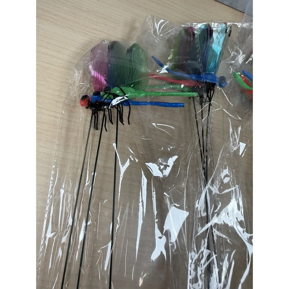 15 PCS Dragonfly Clips Garden Decor Bug Repellent Yard Stakes Flying Butterfly